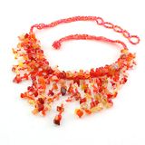 Semi Precious Stone Crystal Beaded Fashion Jewelry Necklace <Esb01386>